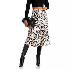 Aqua midi skirt animal print